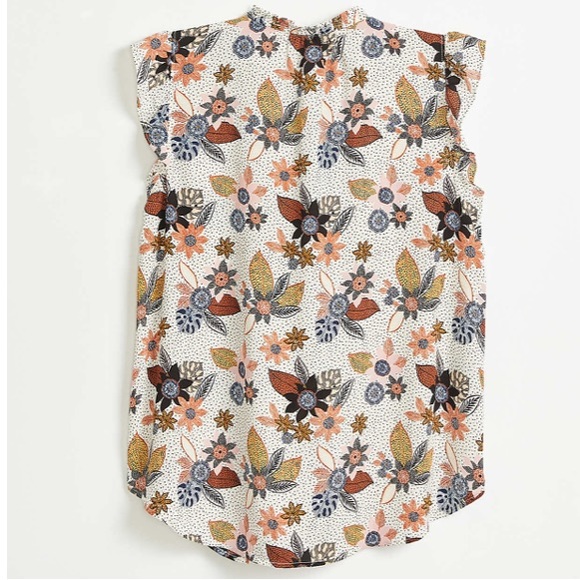 Loft Ruffle Split Neck Top - Picture 3 of 8